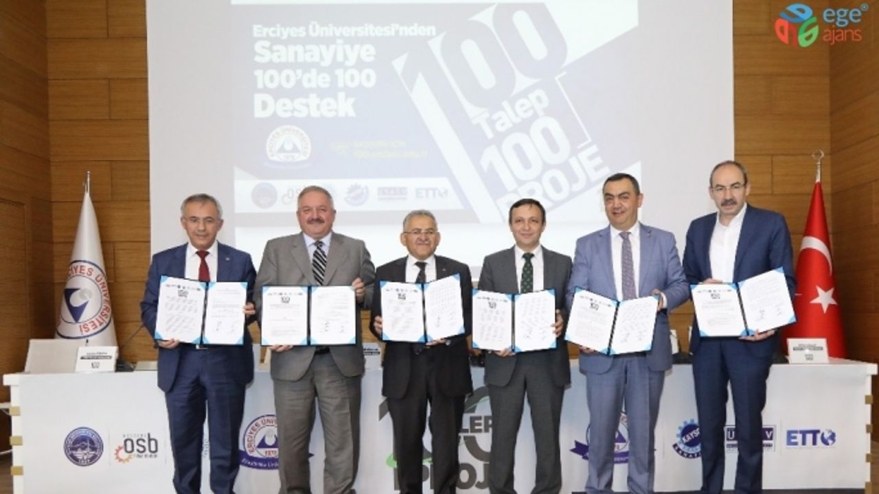 ERÜ’den Kayseri Sanayisine, Ticaretine ve Belediyelere 100’de 100 Proje Desteği