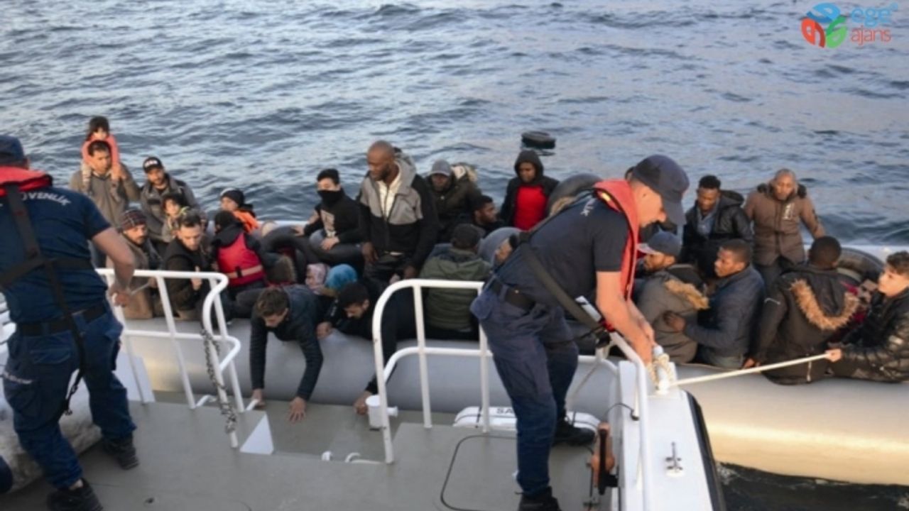 Kuşadası Körfezi’nde 14’ü çocuk 47 kaçak göçmen yakalandı