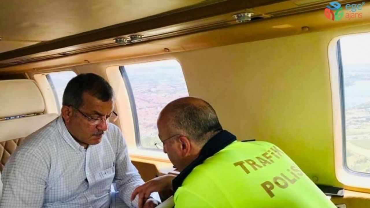 Emniyet Genel Müdürü Uzunkaya, trafik tedbirlerini havadan denetledi