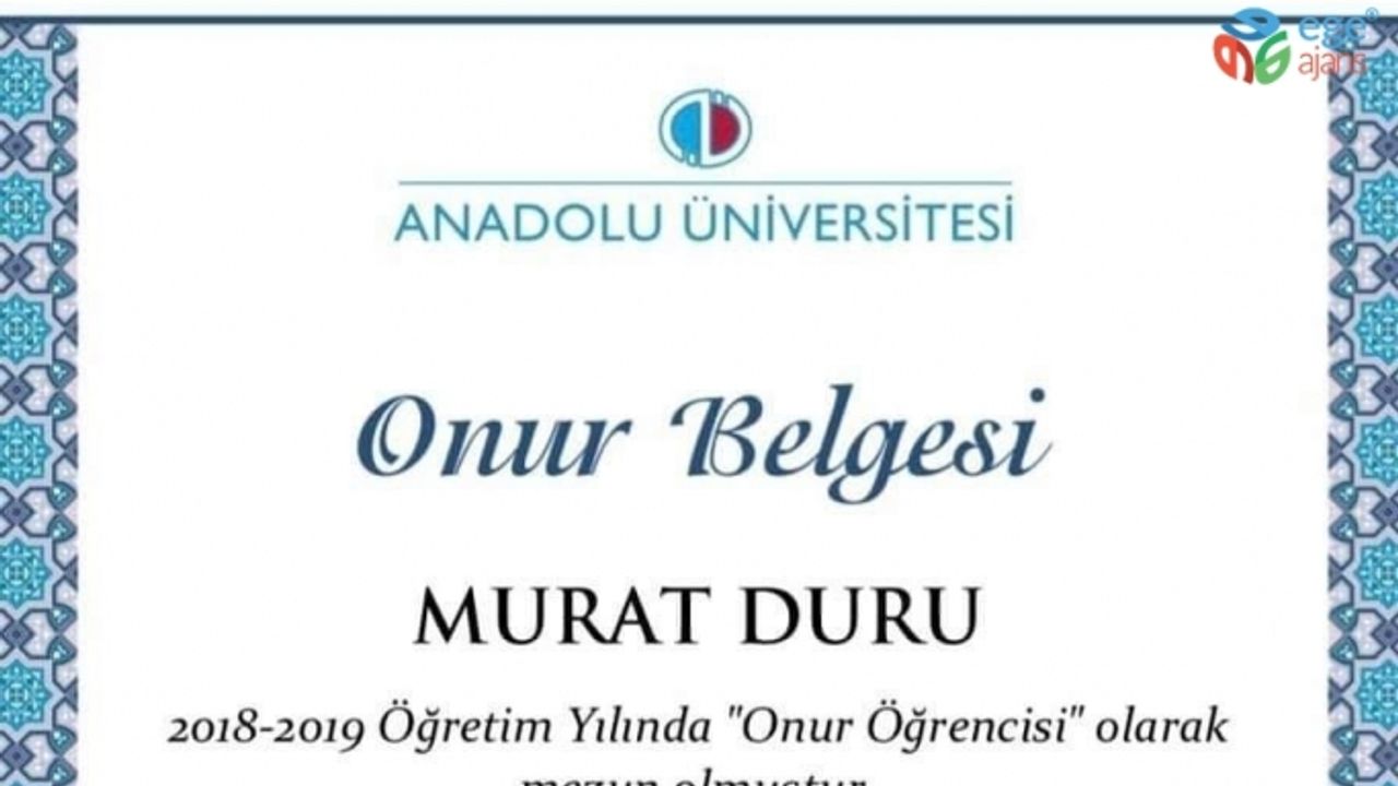 Kaymakam Duru 2. Üniversiteyi Onur Belgesi Alarak Bitirdi