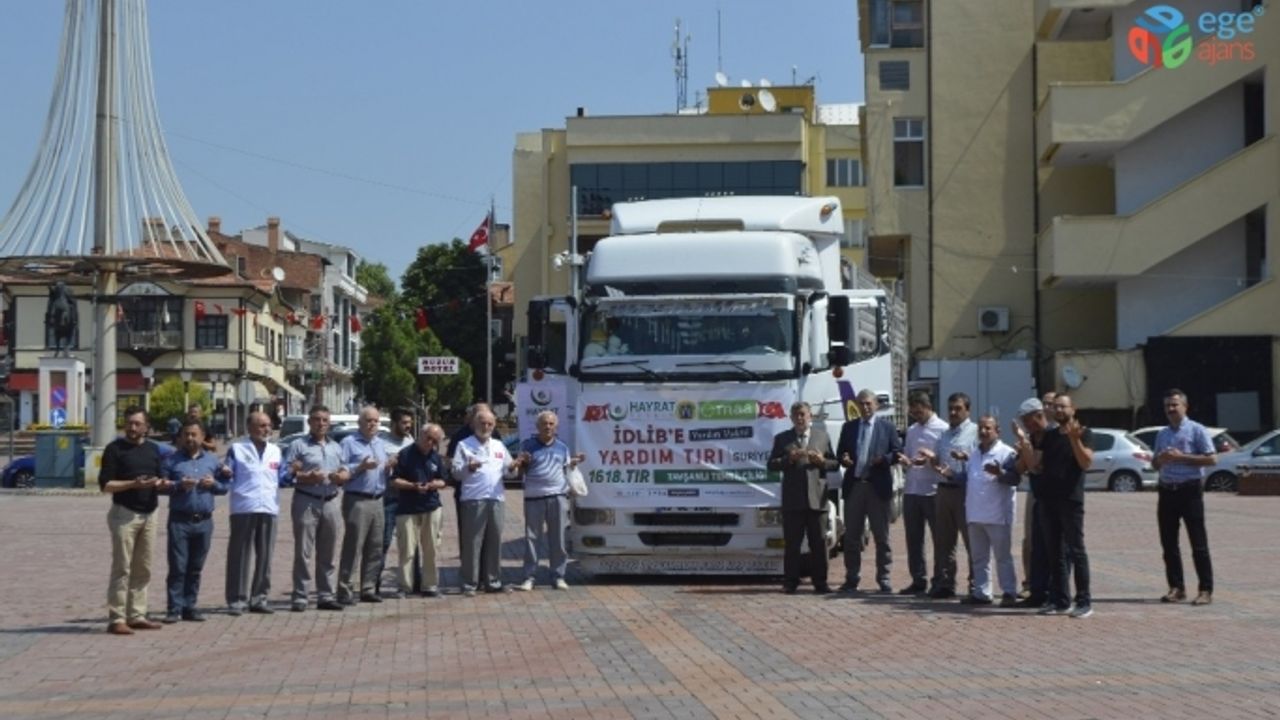 İdlib’e gönderilen 1 tır dolusu un dualarla yola çıktı