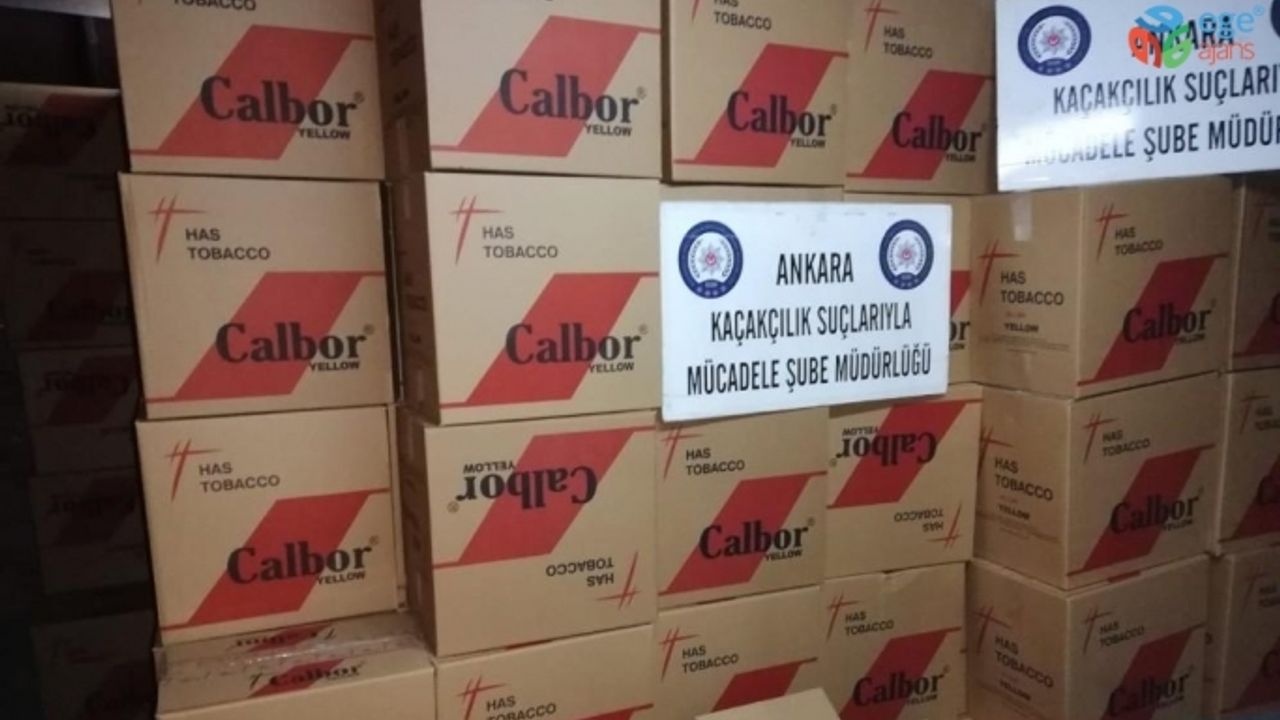 Ankara’da 6 milyon 550 bin kaçak ‘makaron’ yakalandı
