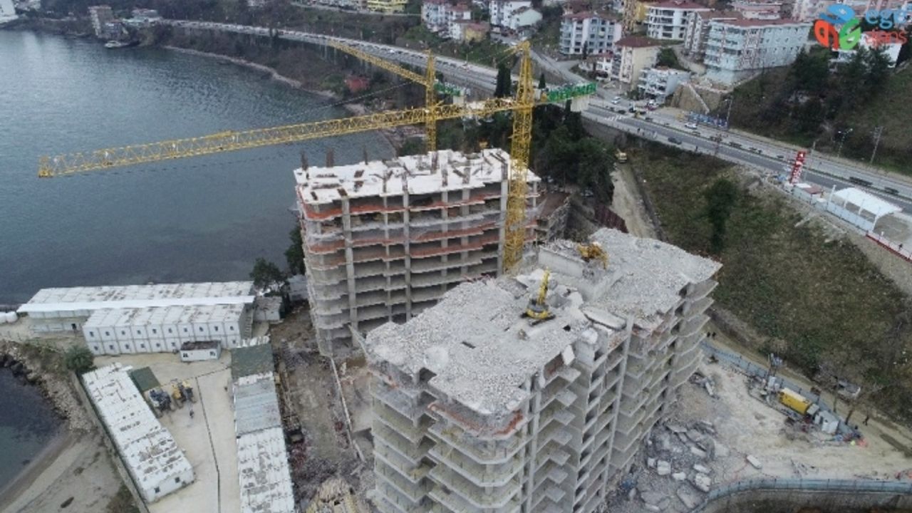 Ordu’daki gökdelenlerin yıkımı 12 gündür sürüyor