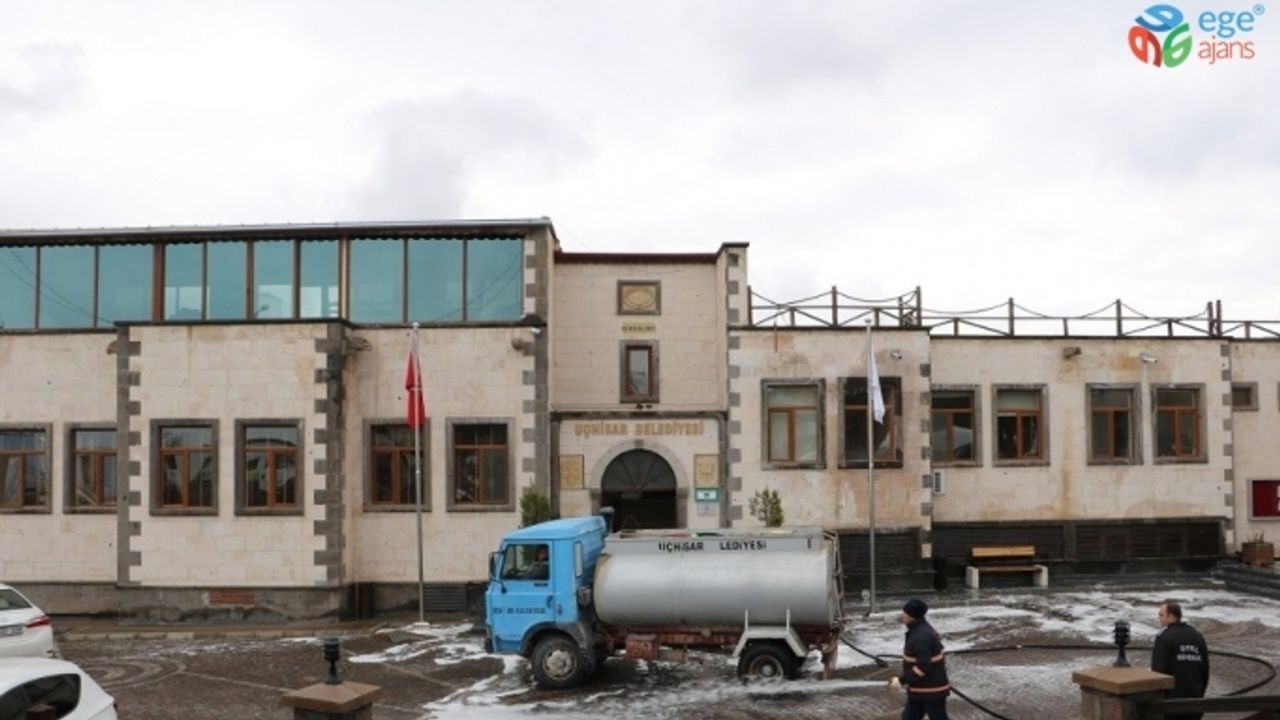 Uçhisar’da korona virüsle mücadele çalışmaları sürüyor