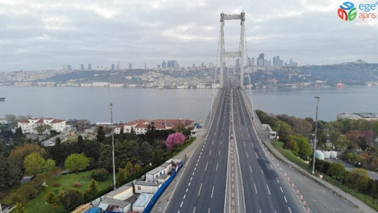 15 Temmuz Şehitler Köprüsü, sokağa çıkma kısıtlamasının üçüncü gününde de boş kaldı