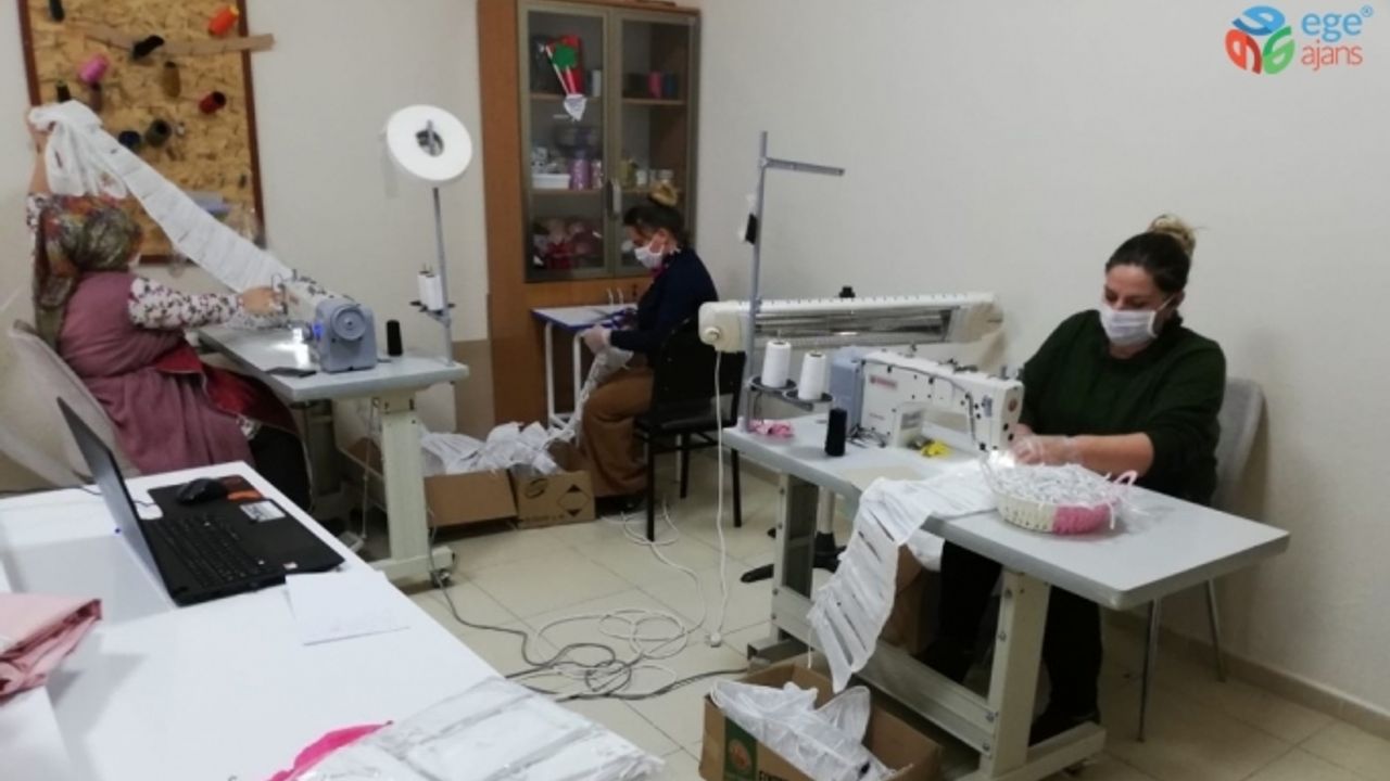 ADEM’de üretilen 2 bin maske vatandaşlara ücretsiz dağıtılıyor