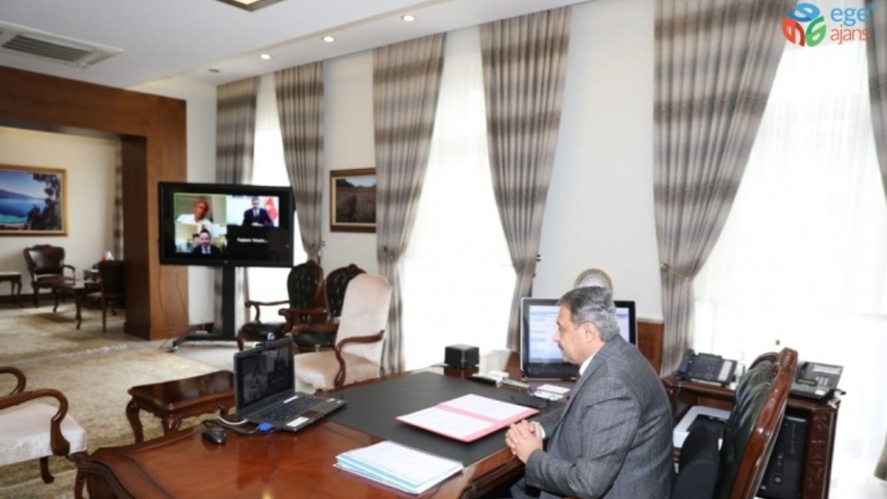 Ortaokulun yapım protokolü telekonferansla imzalandı