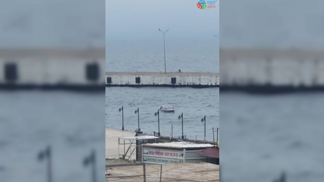 Sinop’ta denize düşen otomobilin sürücüsü kendi imkanlarıyla sudan çıktı