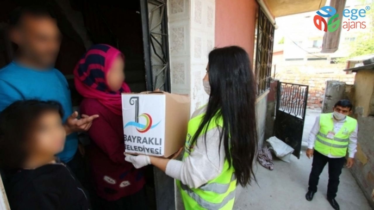 Bayraklı'da 16 bin aileye erzak desteği