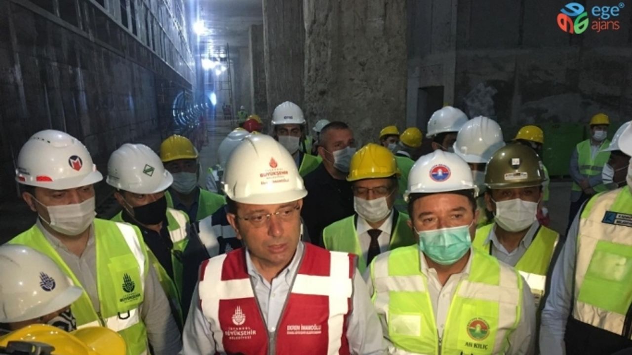 Ekrem İmamoğlu Dudullu-Bostancı metro hattında incelemelerde bulundu