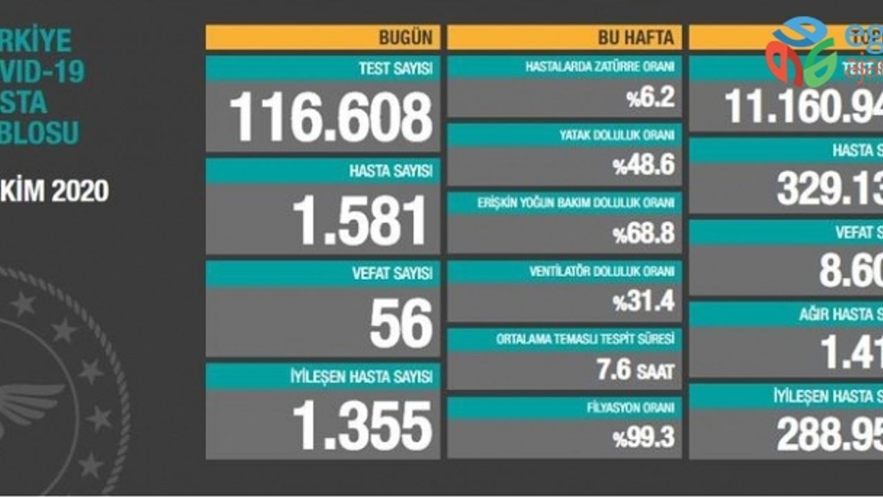 TÜRKİYE'DE KORONAVİRÜS SON DURUM