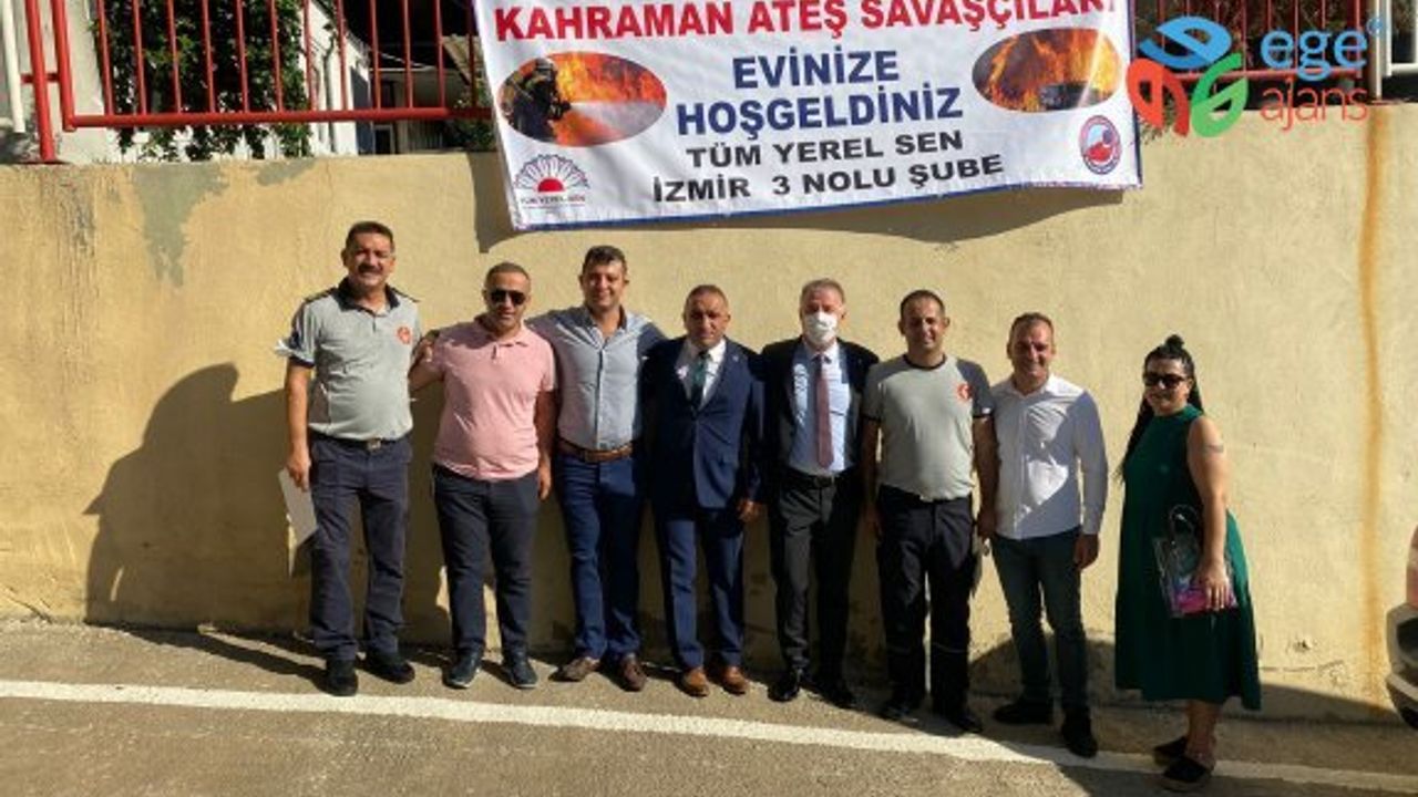 İzmir Tüm Yerel-Sen Şubesinden İtfaiye Ateş Savaşçıları Emekçilerine Destek