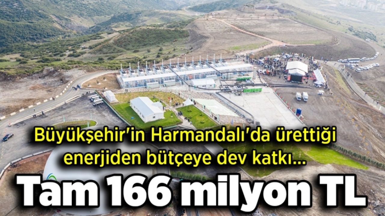 Büyükşehir'in Harmandalı'da ürettiği enerjiden bütçeye dev katkı... Tam 166 milyon TL