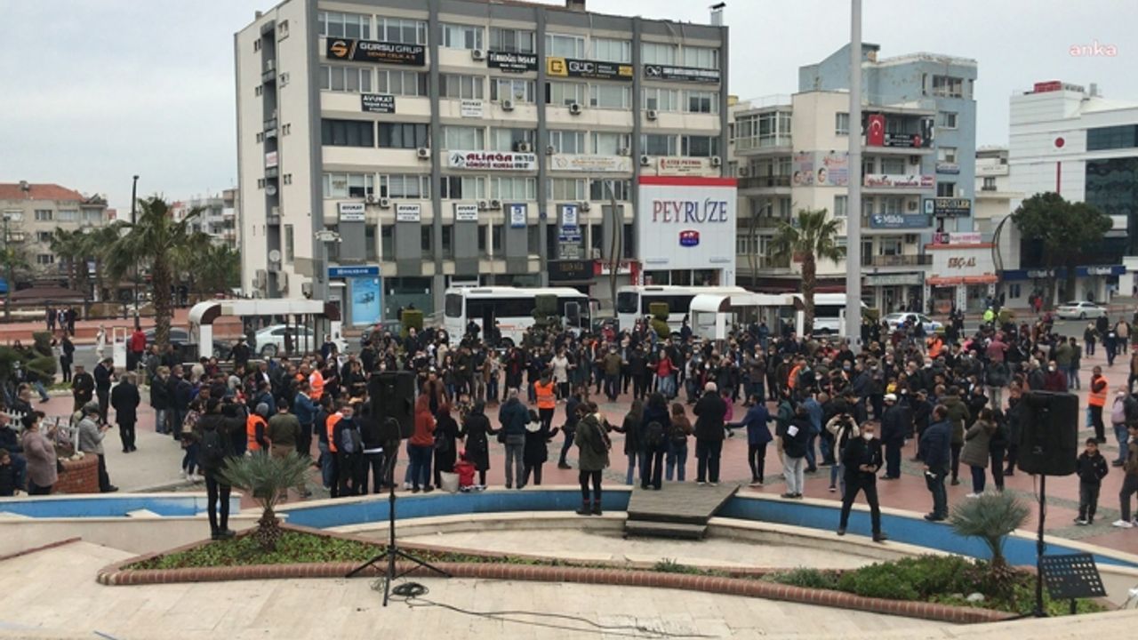 Aliağa gemi söküm işçileri meydana indi; Köle olmayacağız