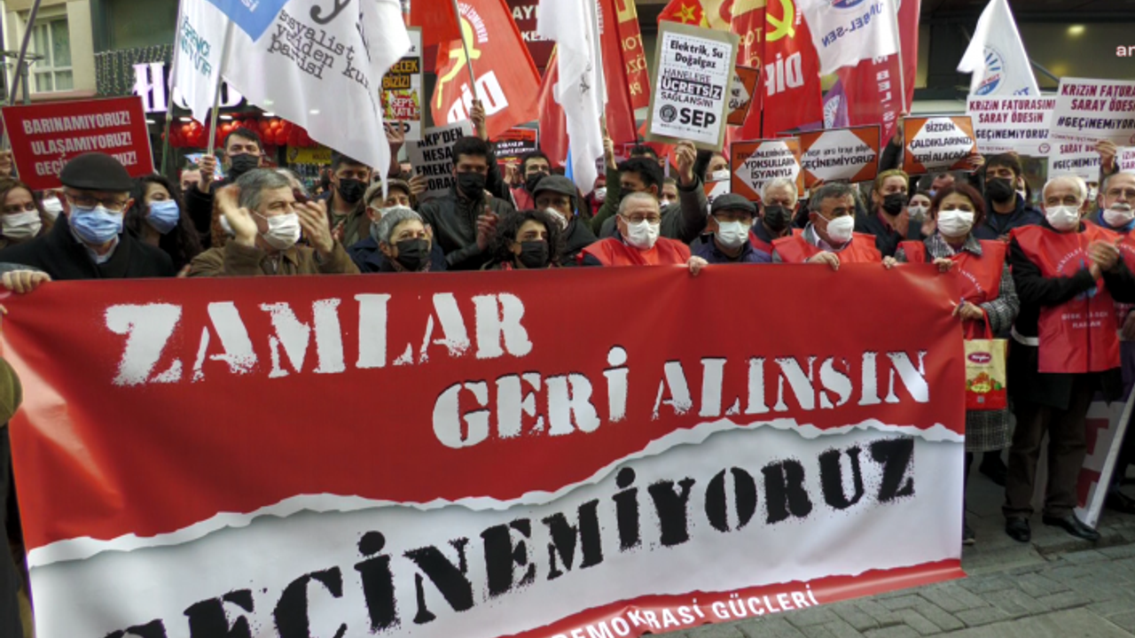 İzmir'de 'zamlar geri alınsın' protestosu; Fatura yaktılar