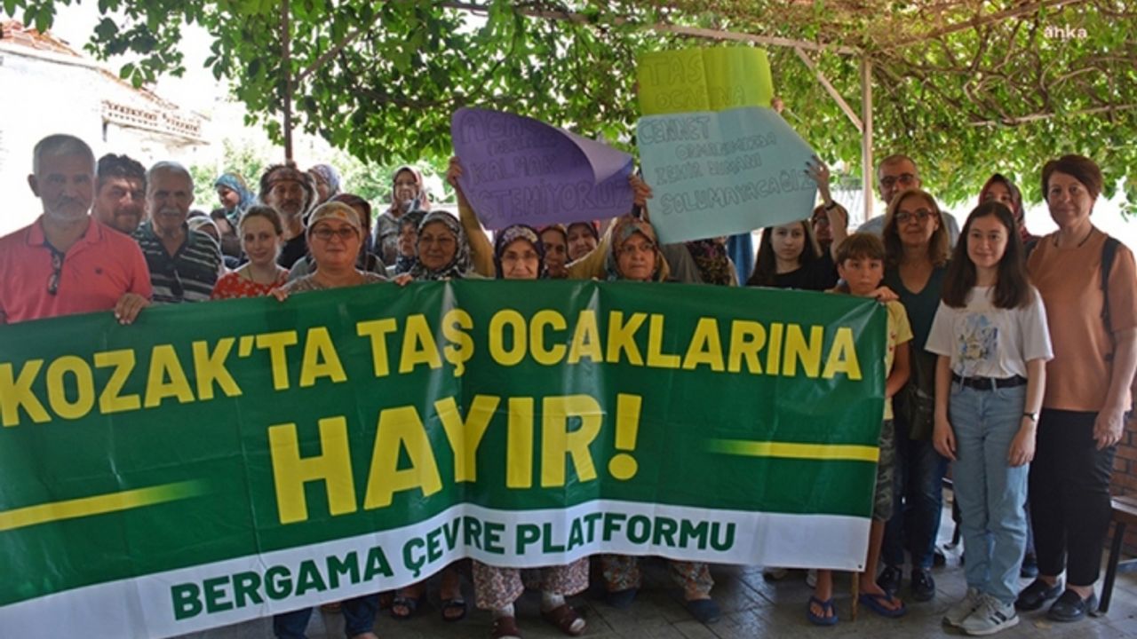 Bergama'da mermer ocağı tepkisi: ÇED toplantısı yapılamadı