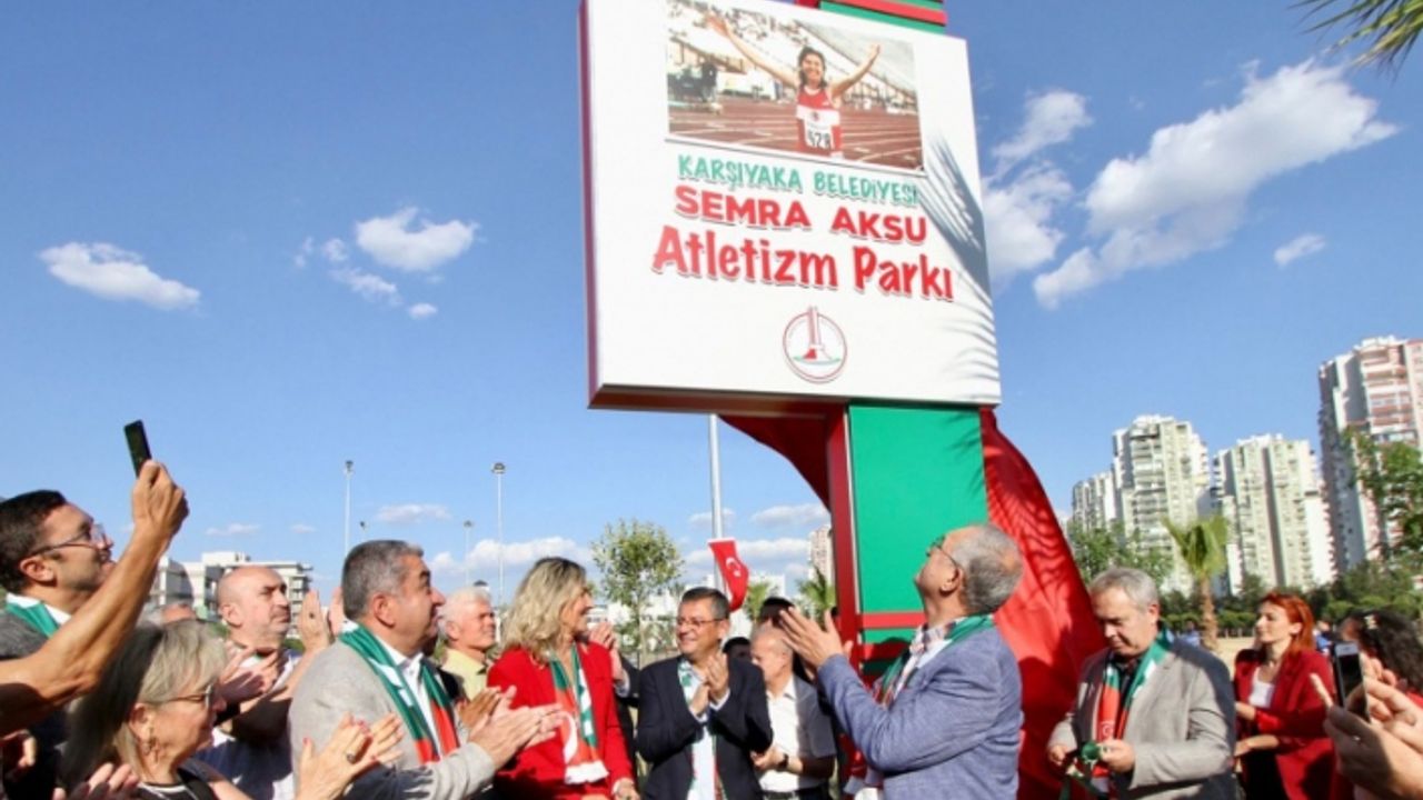 Karşıyaka'da Semra Aksu Atletizm Parkı açıldı