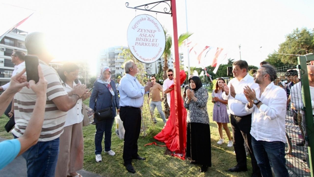Karşıyaka’da Zeynep Aslan bisiklet parkuru açıldı