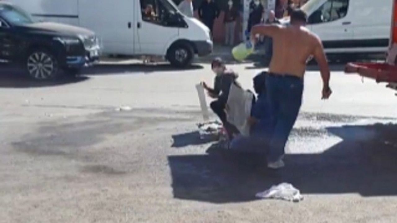 İzmir'de korku dolu anlar, benzin döküp çocuklarını yakmaya kalkıştı