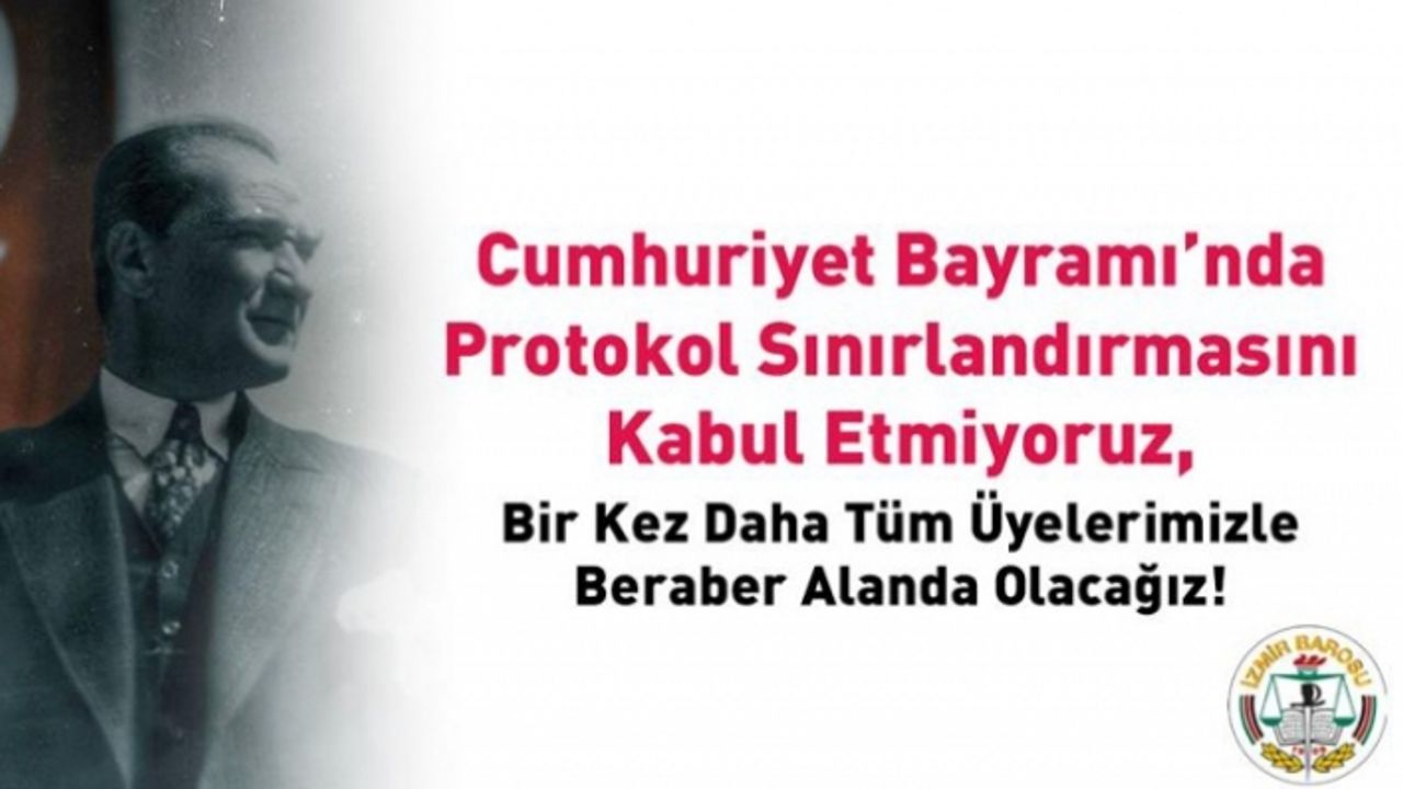İzmir Barosu'ndan Valiliğin 'kişi sınırına' tepki