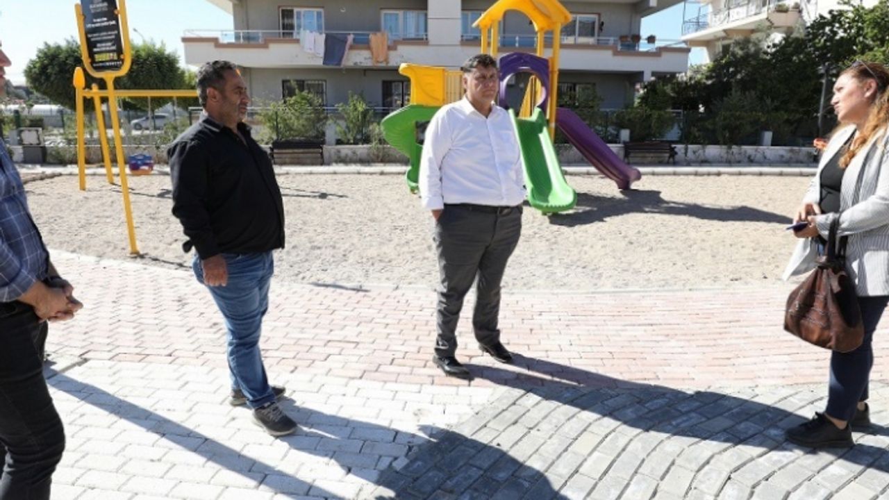 Menderes Belediyesi park ve yeşil alan çalışmalarına devam ediyor