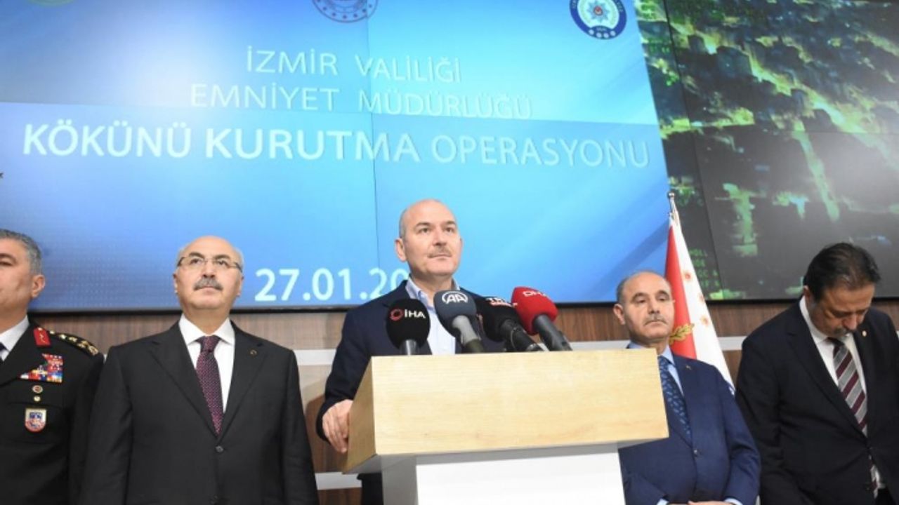 Bakan Soylu, İzmir’de ’Kökünü Kurutma Operasyonu’ hakkında açıklama yaptı