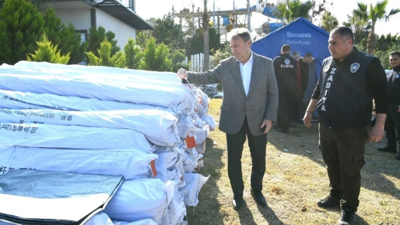Bornova'nın çadırları deprem bölgesinde