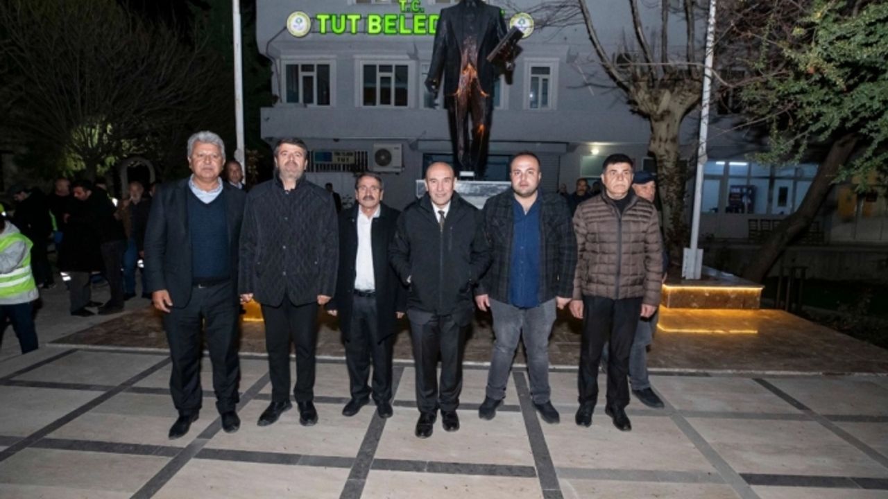 Soyer deprem ve selden etkilenen kardeş belediye Tut'u ziyaret etti