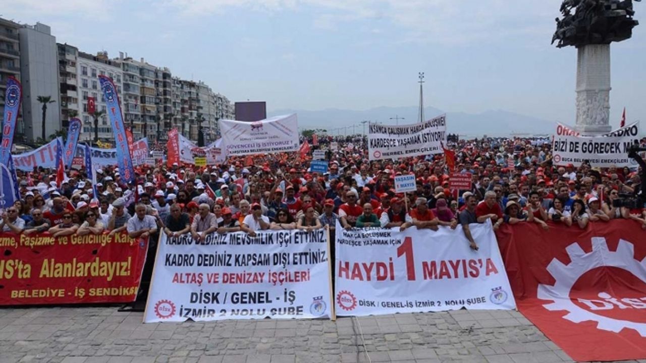 İzmir'de 1 Mayıs programının adresi Gündoğdu Meydanı
