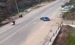 Trafik magandası yol ortasında drift yaptı, cezayı yedi