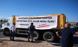 Kooperatif mağdurlarından kamyonlu protesto!