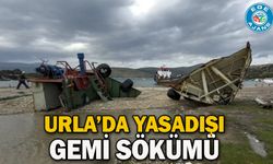 Urla’da yasadışı gemi sökümü