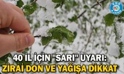 40 il için "sarı" uyarı: Zirai don ve yağışa dikkat