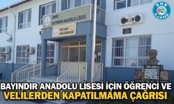 Bayındır Anadolu Lisesi İçin Öğrenci ve Velilerden Kapatılmama Çağrısı