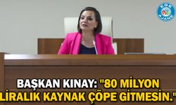 Başkan Kınay: "80 milyon liralık kaynak çöpe gitmesin."