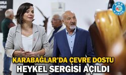 Karabağlar'da çevre dostu heykel sergisi açıldı