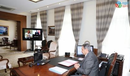 Ortaokulun yapım protokolü telekonferansla imzalandı
