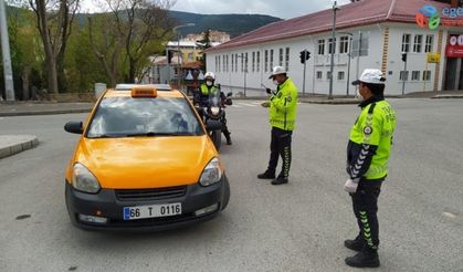 Yozgat’ta toplu taşıma araçlarında korona virüs denetimi yapıldı