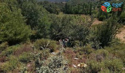 Turgutlu'da traktör uçuruma yuvarlandı: 5 yaralı