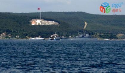 Rus savaş gemileri peş peşe Çanakkale Boğazı'ndan geçti