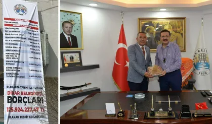 AKP'ye geçeceği beklenen Dinar Belediyesi'nin 'borç' afişi yeniden gündemde