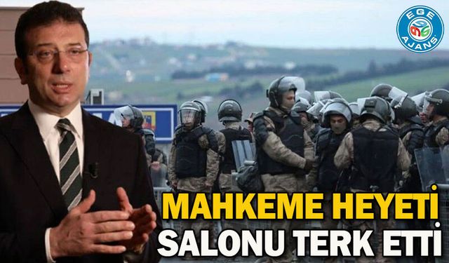 Mahkeme heyeti salonu terk etti
