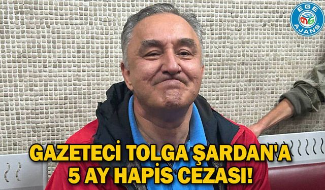 Gazeteci Tolga Şardan'a 5 ay hapis cezası!