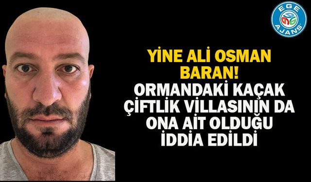YİNE ALİ OSMAN BARAN!  ORMANDAKİ KAÇAK ÇİFTLİK VİLLASININ DA ONA AİT OLDUĞU İDDİA EDİLDİ