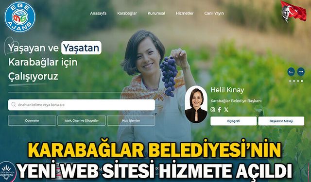Karabağlar Belediyesi’nin Yeni Web Sitesi Hizmete Açıldı