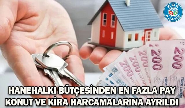 Hanehalkı bütçesinden en fazla pay konut ve kira harcamalarına ayrıldı