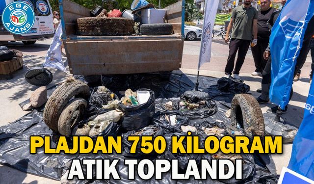 Plajdan 750 kilogram atık toplandı