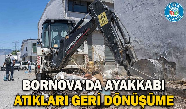 Bornova’da ayakkabı atıkları geri dönüşüme