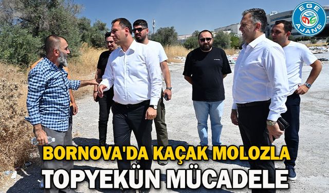 Bornova'da kaçak molozla topyekün mücadele