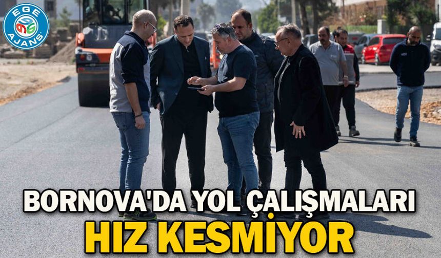 Bornova'da yol çalışmaları hız kesmiyor